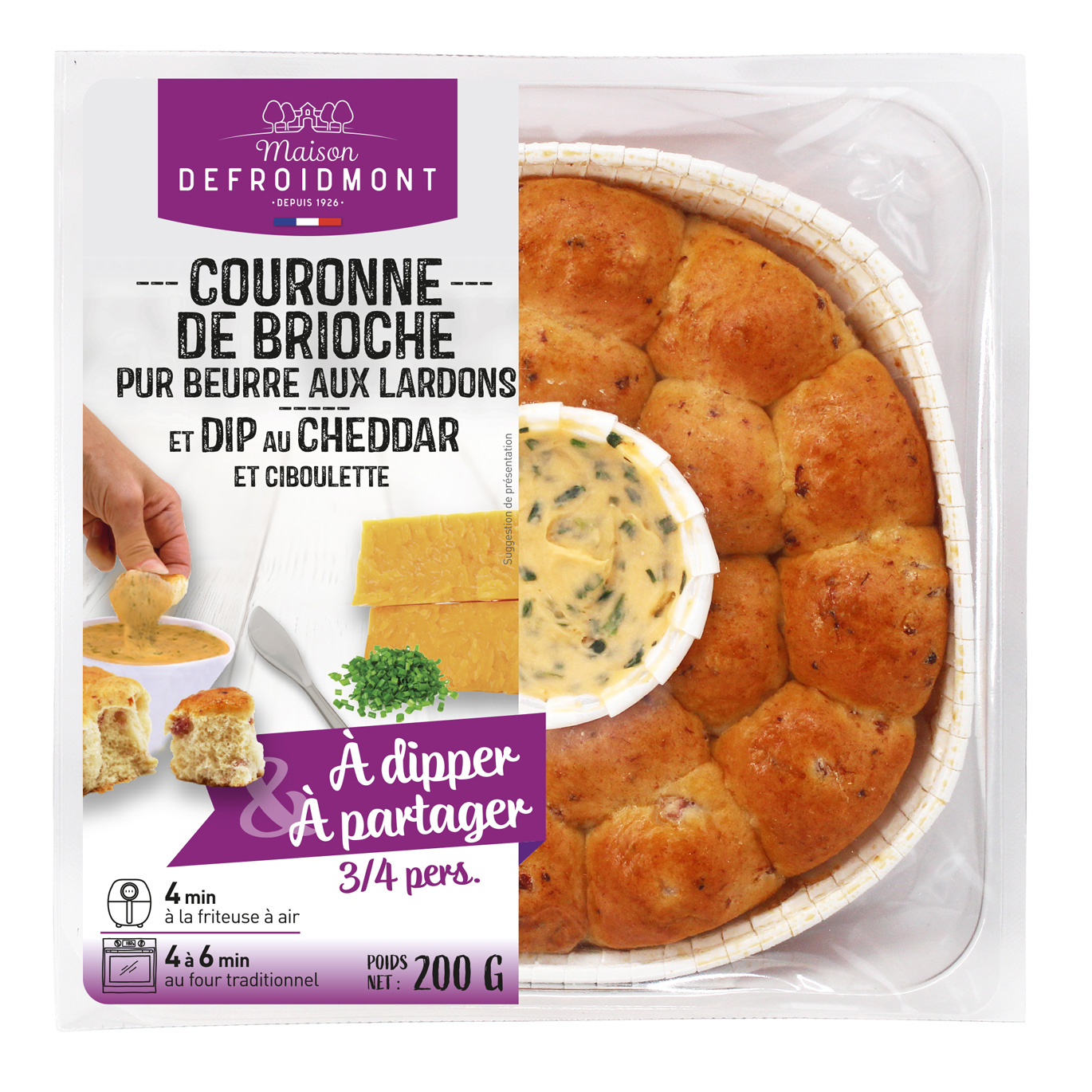 Mini Couronne Lardon Sauce Cheddar Ciboulette